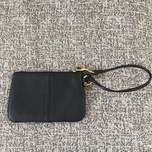 Coach Wristlet Clutch Black Leather